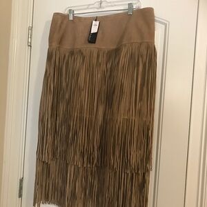 Banana Republic, Genuine Suede Fringe skirt